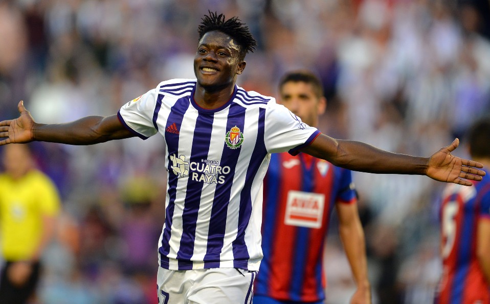 El central ghanés ha anotado un gol para su equipo esta temporada. (@realvalladolid)