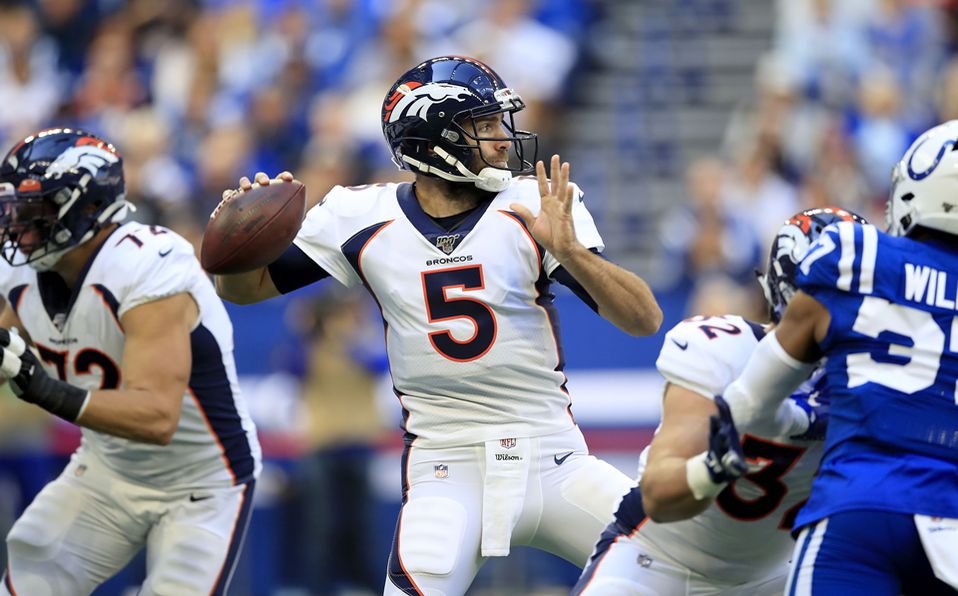 Joe Flacco, el veterano no jugó después de la semana 8 y fue puesto como libre.(AFP)