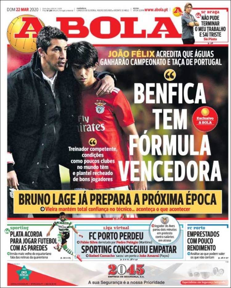 Noticias deportivas en los periódicos del mundo de 22 de marzo de 2020