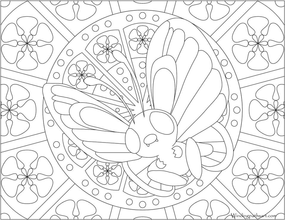 Mandalas Pokémon para colorear.