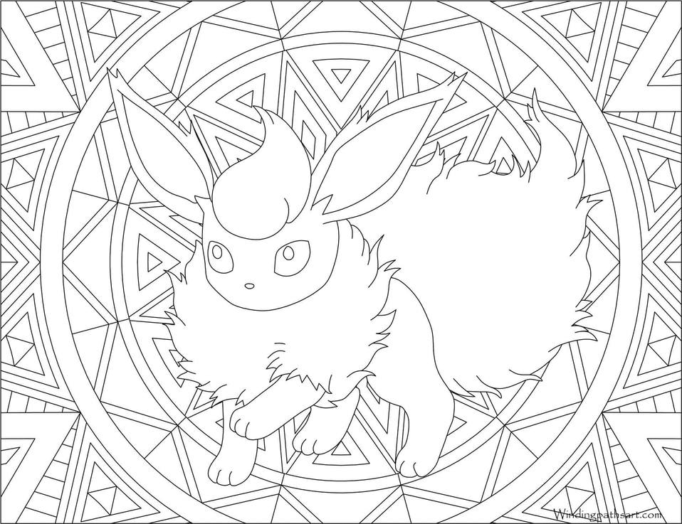 Mandalas Pokémon para colorear.