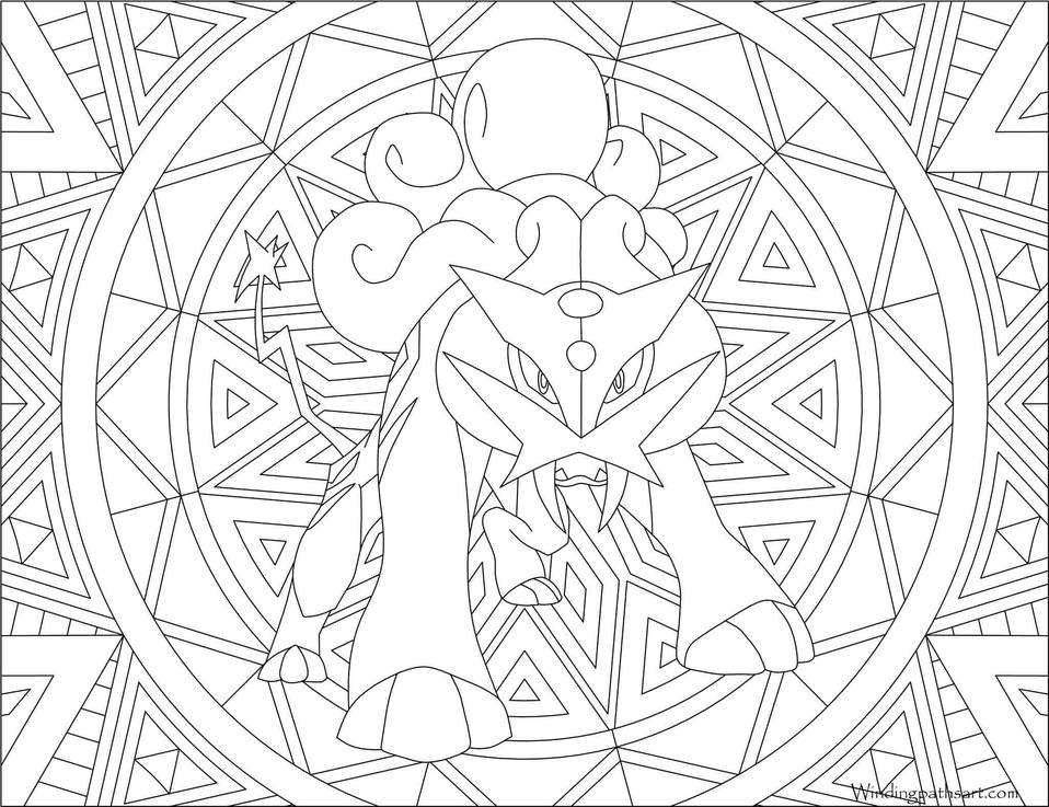 Mandalas Pokémon para colorear.
