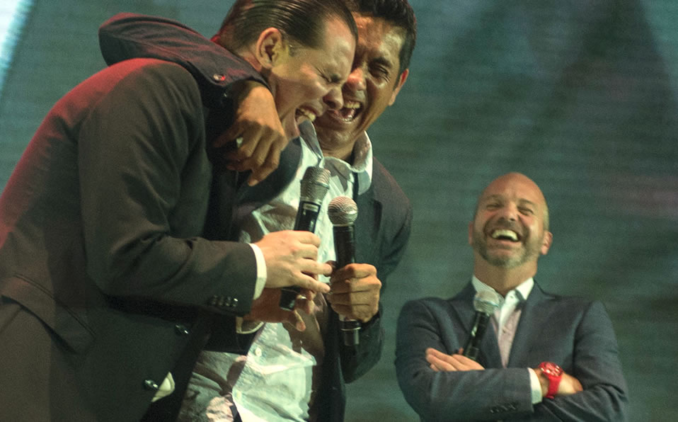 Martinoli, Jorge Campos y Luis García forman la tercia más emblemática de Azteca Deportes. (Mexsport)