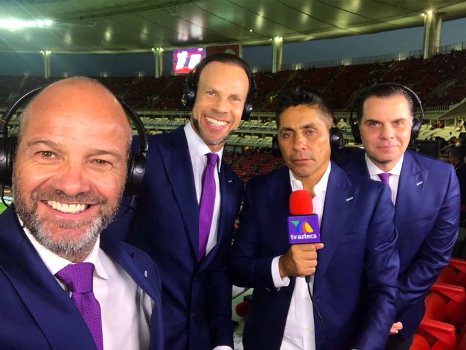 Martinoli y García encabezan el equipo de narradores de TV Azteca. (Foto: @GarciaPosti)
