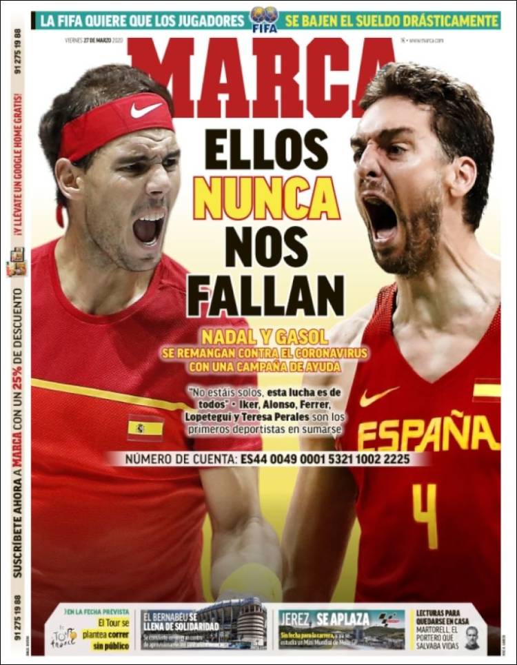 Portada Marca España de 27 de marzo de 2020