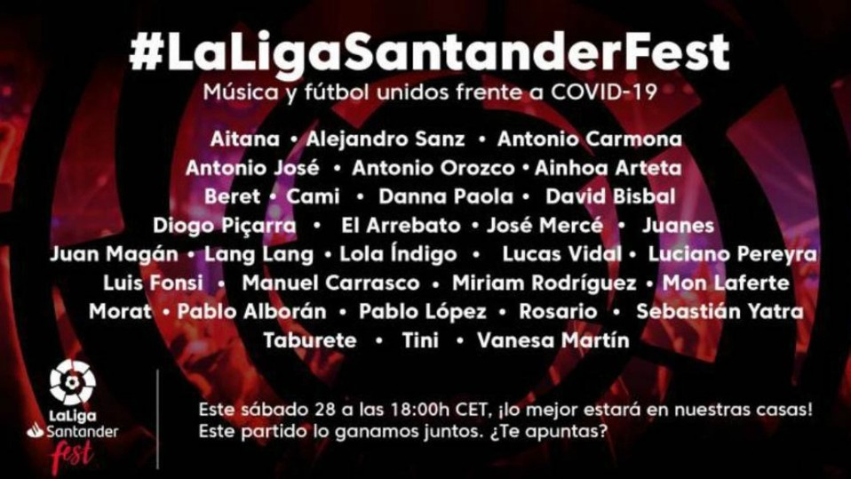 LaLiga Santander Fest contará con 20 participantes