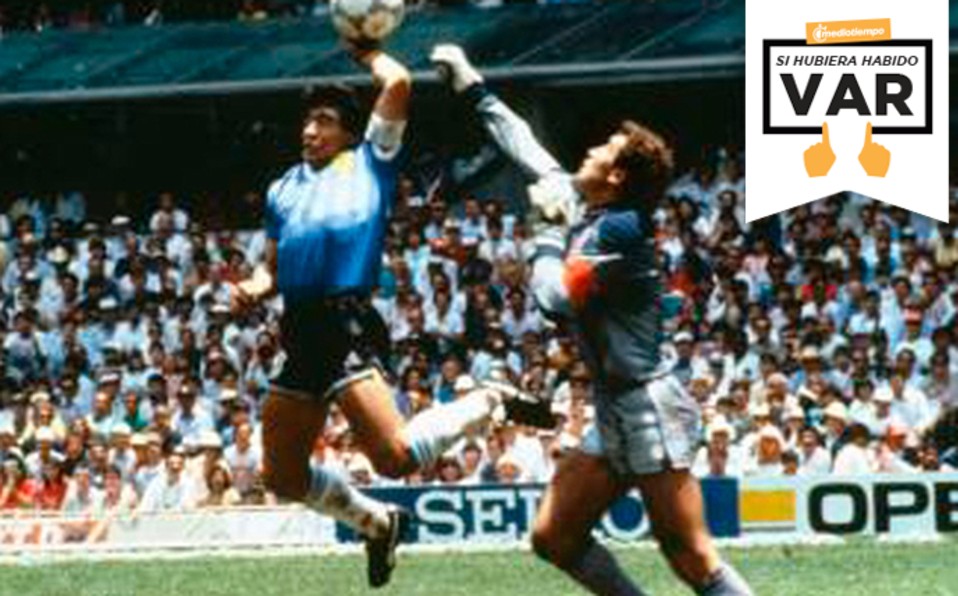 El VAR hubiera impedido La Mano de Dios de Diego Maradona en 1986. Foto: Archivo