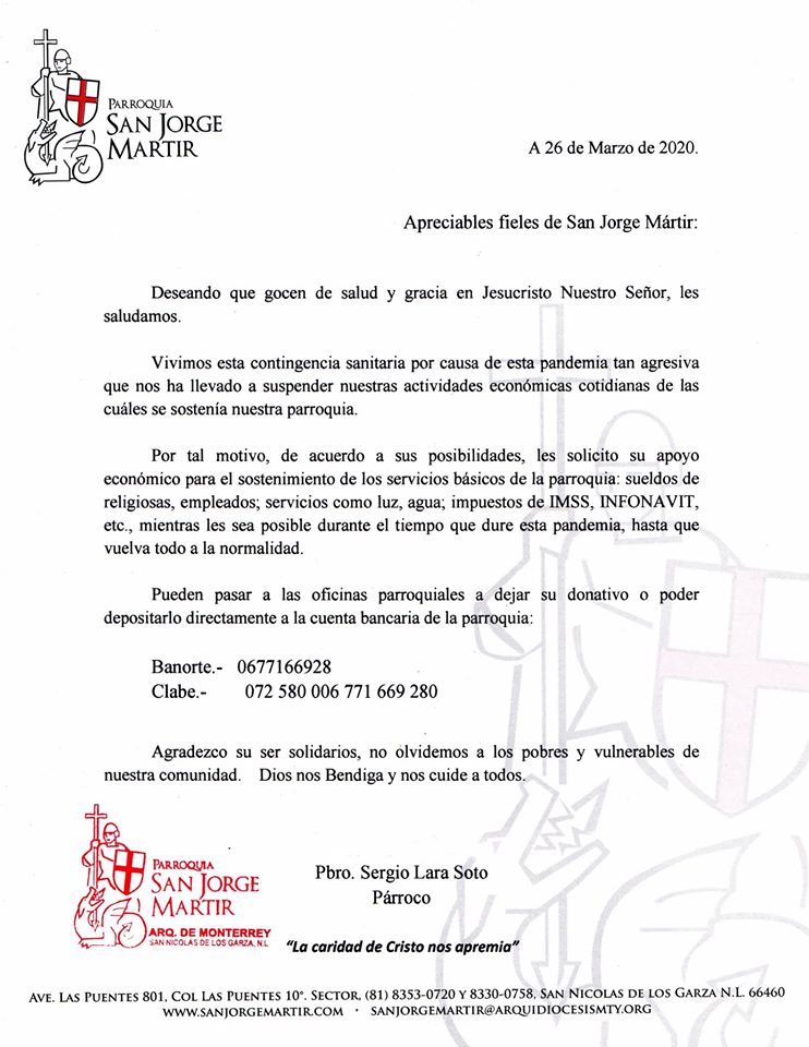 comunicado iglesia