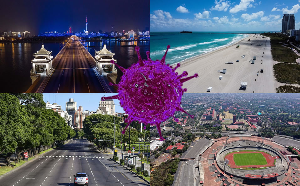 Como si se tratara de una película de Hollywood, así luce el mundo estos días por el coronavirus.