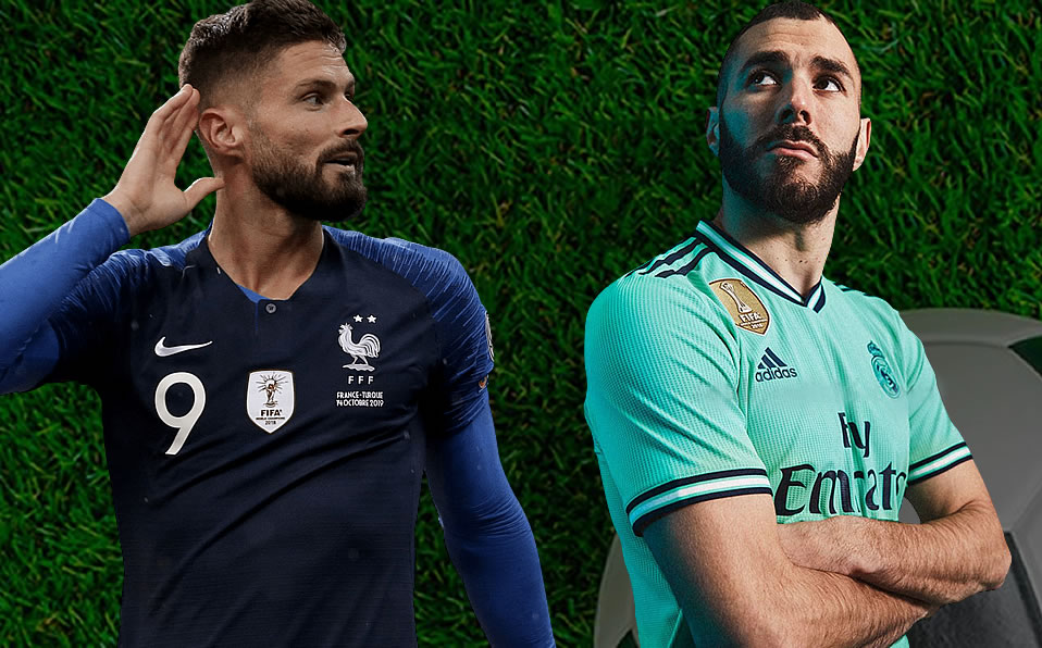 Olivier Giroud fue Campeón del Mundial 2018, mientras Benzema no fue llamado. (Footy Renders)