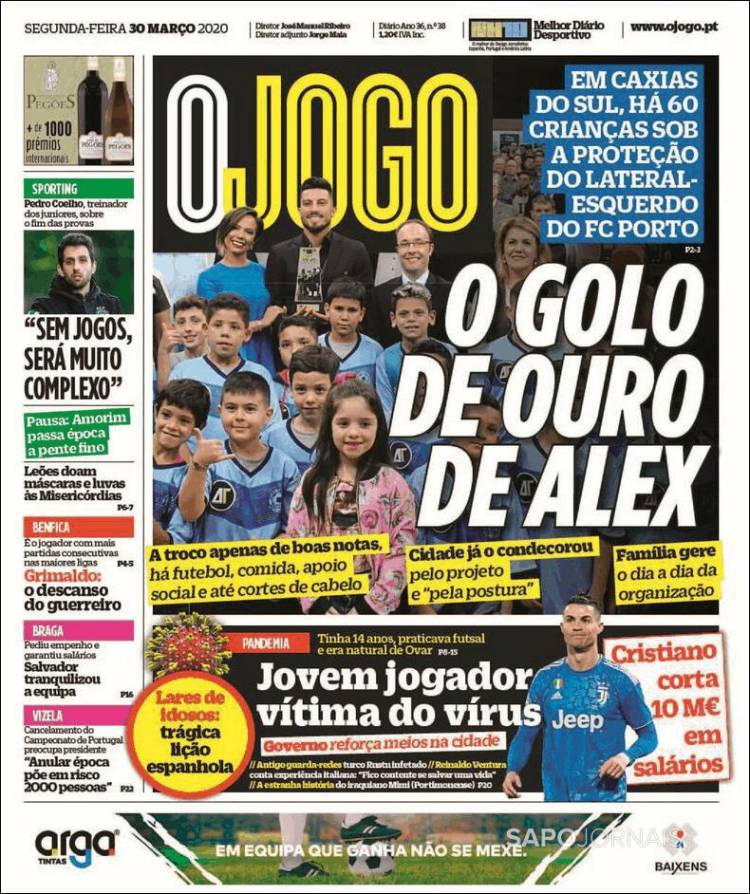 Portadas de principales periódicos del mundo de 30 de marzo de 2020