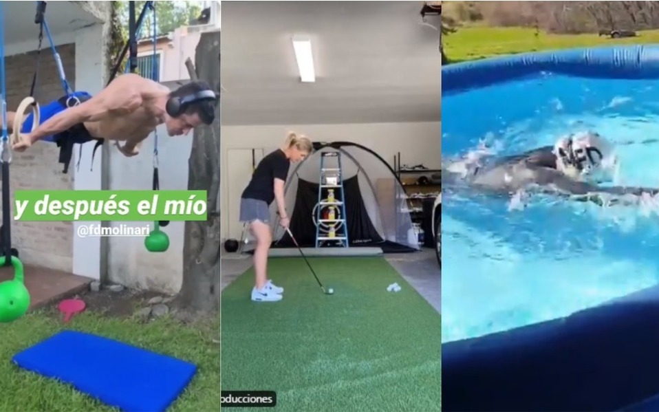 Atletas olímpicos se las ingenian para seguir entrenando en cuarentena