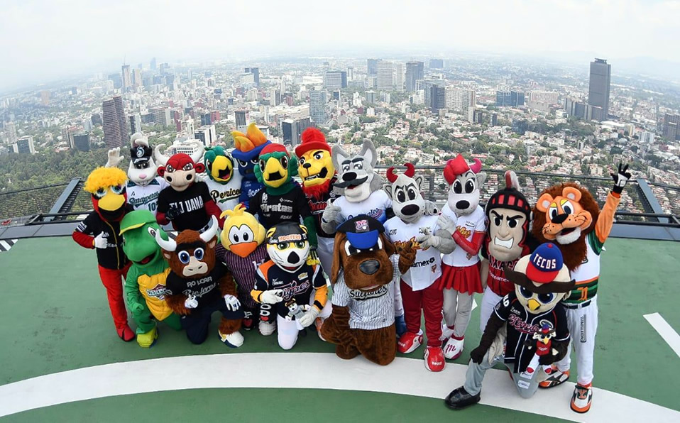 Las mascotas en conviven antes del Juego de Estrellas 2019. (Foto: @LigaMexBeis)