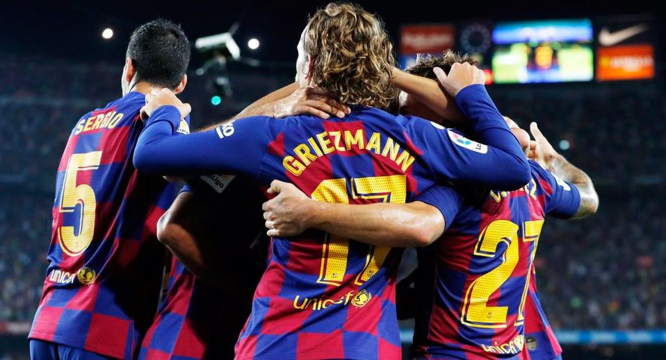 Jugadores del Barcelona.