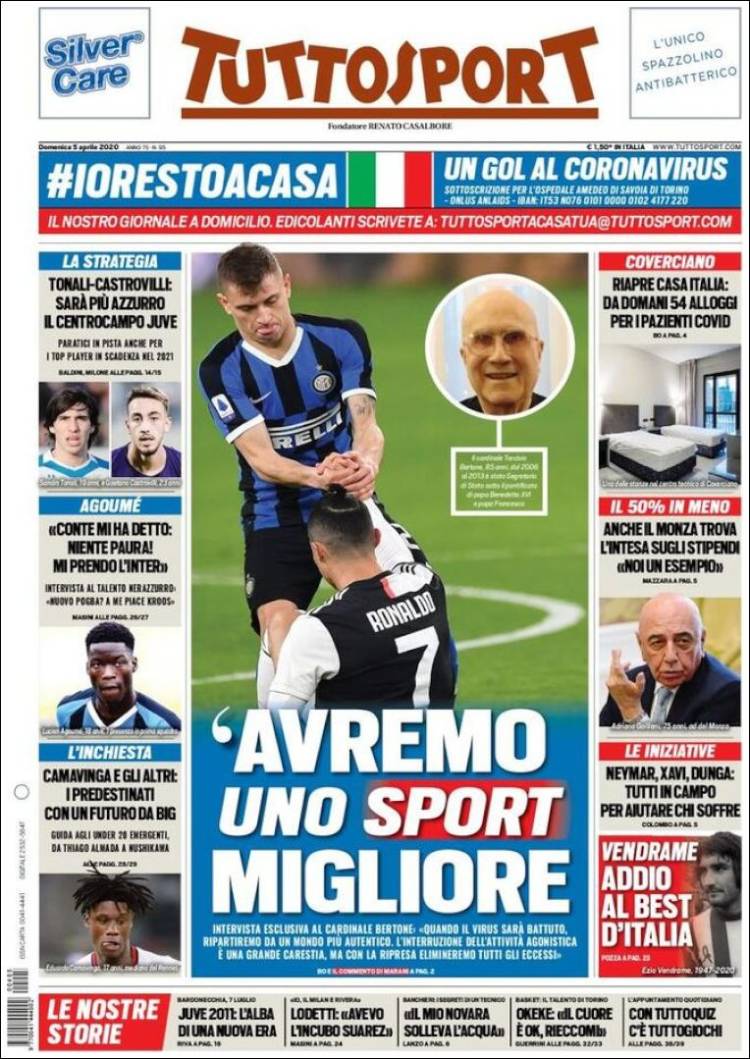 Portadas de principales periódicos del mundo de 05 de abril 2020