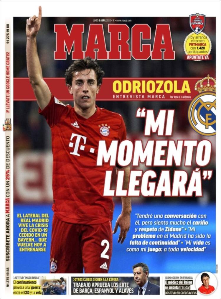 Portadas de principales periódicos del mundo de 06 de abril 2020