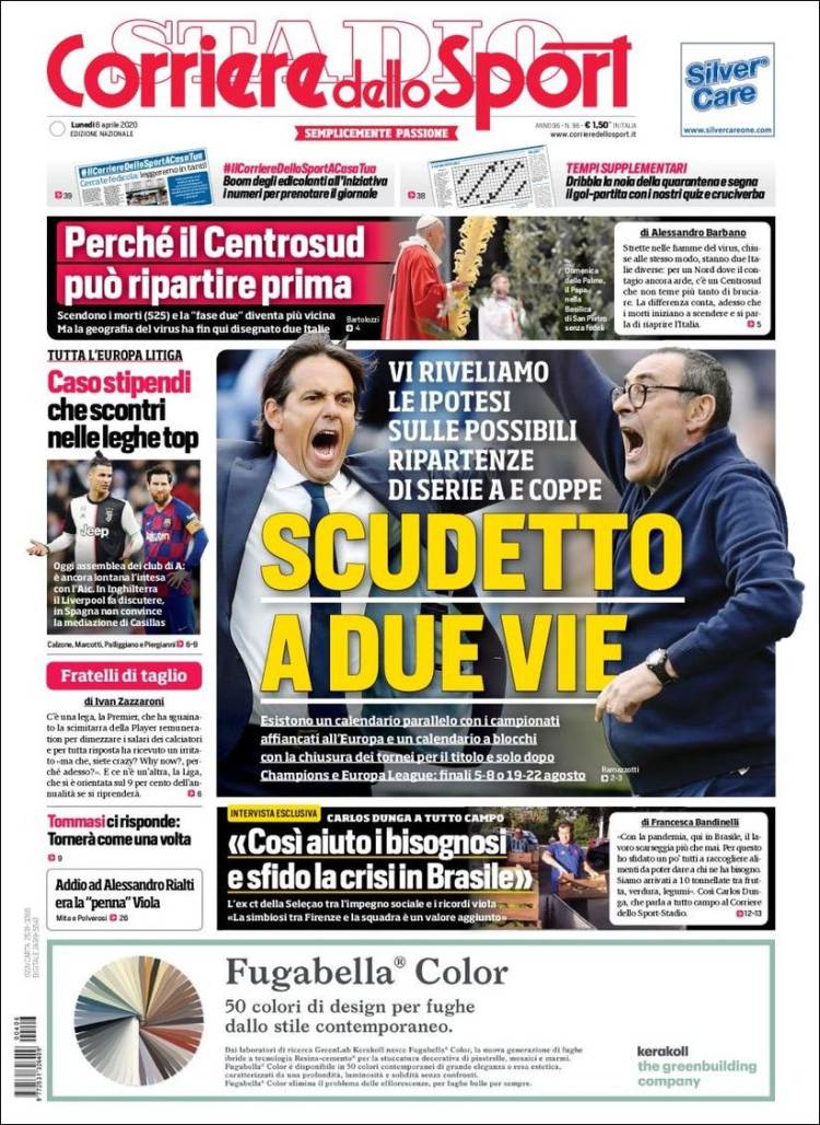 Portadas de principales periódicos del mundo de 06 de abril 2020