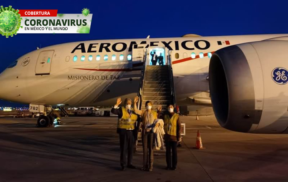Covid-19: Avión parte de China a México con miles de insumos médicos (FOTO: Twitter)