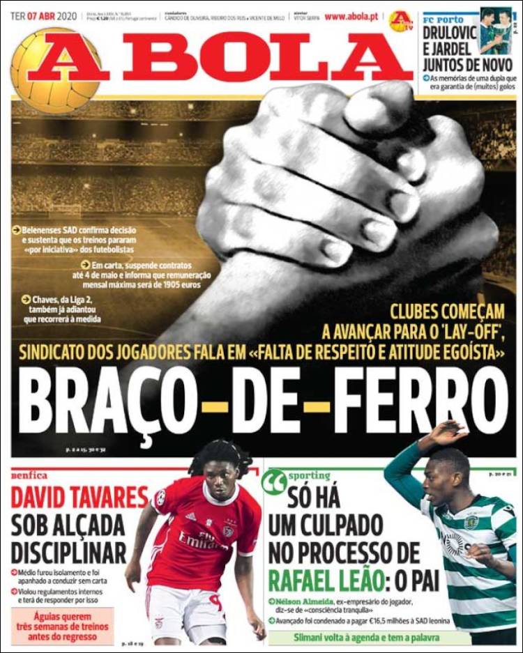 Diario A Bola, Portugal (07/04/2020)