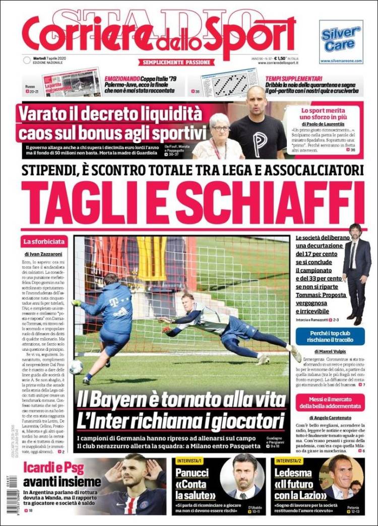 Diario Corriere dello Sport, Italia (07/04/2020)