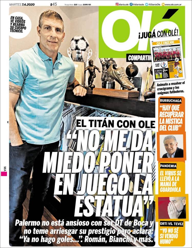 Diario Olé, Argentina (07/04/2020)