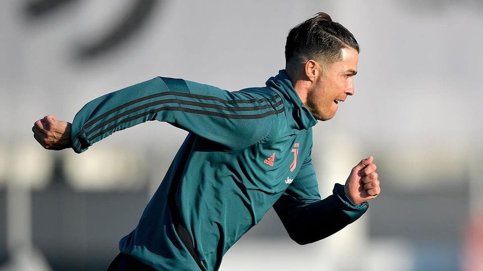 Cristiano Ronaldo no deja de entrenar.