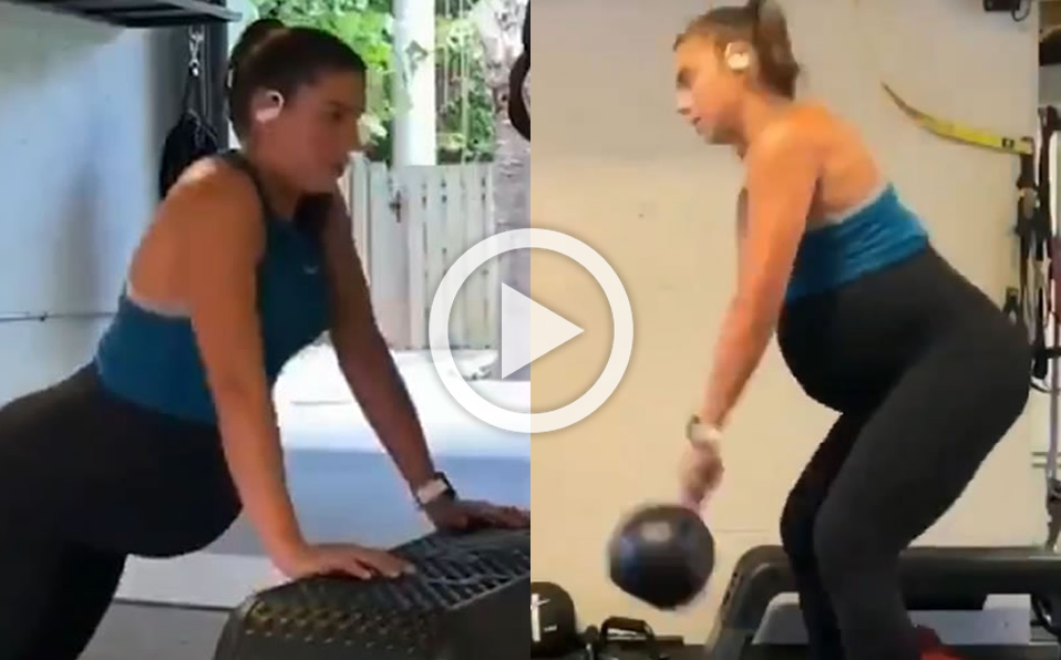 Alex Morgan sigue ejercitándose a días de dar a luz (Captura)