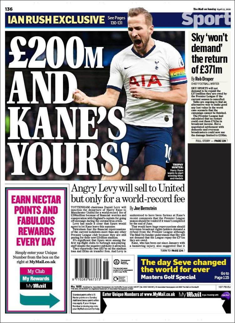 Periódico Daily Mail Sport, Reino Unido