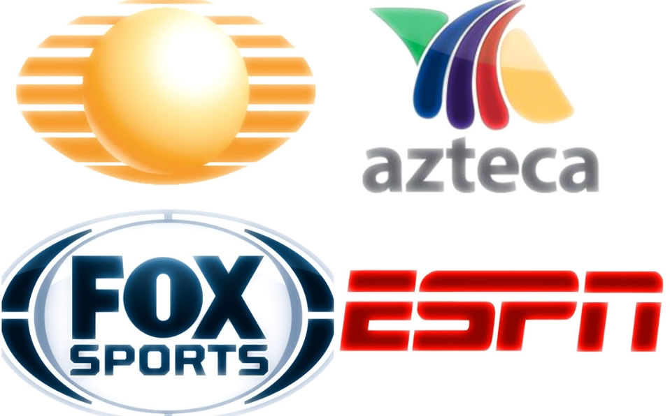 TV Azteca, Televisa, ESPN y Fox Sports.