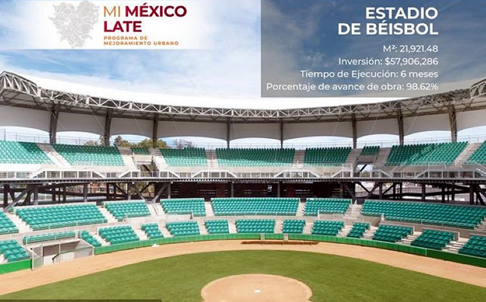 El estadio de beisbol está en San Luis Río Colorado, Sonora. (@SEDATU_mx)