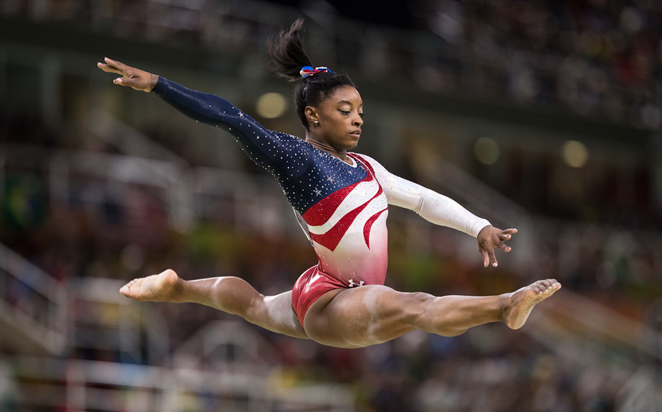 Simone Biles es una de las máximas figuras de la gimnasia (MEXSPORT)