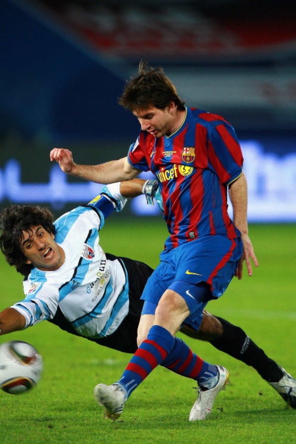 Lionel Messi marcó el segundo tanto que ponía al frente a los culés tras quitarse a Vilar. (Mexsport)