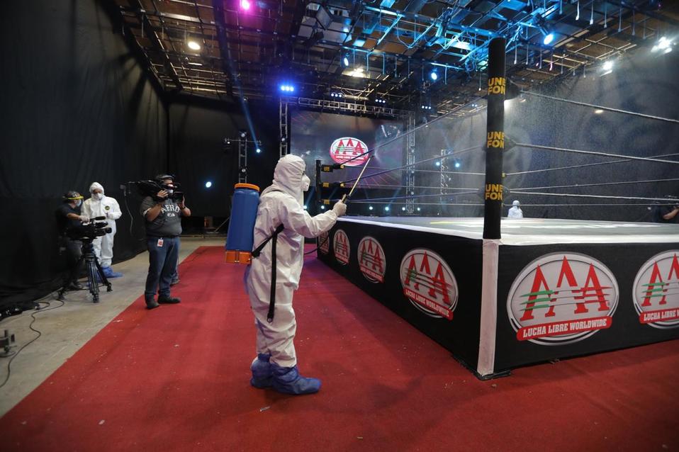 La arena fue sanitizada de pies a cabeza. (AAA)