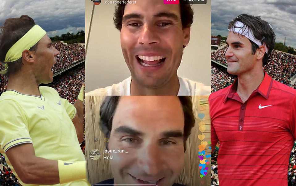 Roger Federer y Rafael Nadal tienen histórica charla en Instagram Live