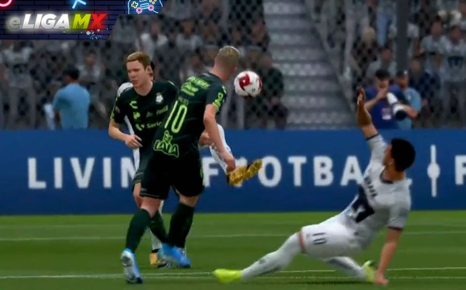 Doblete de Brian Lozano dio el triunfo a Santos ante Pumas. (FIFA 20)