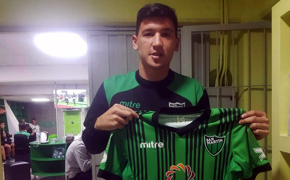 Marcos Fernández juega para el San Martín de San Juan del Torneo B de Argentina. (Foto: @CASanMartinSJ)