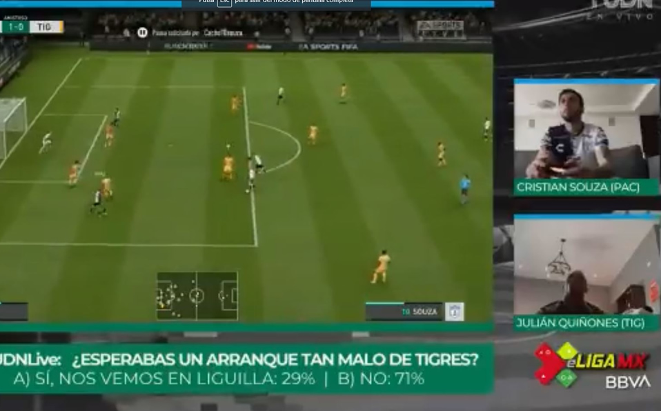 TUDN dio de qué hablar en su transmisión del Pachuca vs Tigres (Captura)