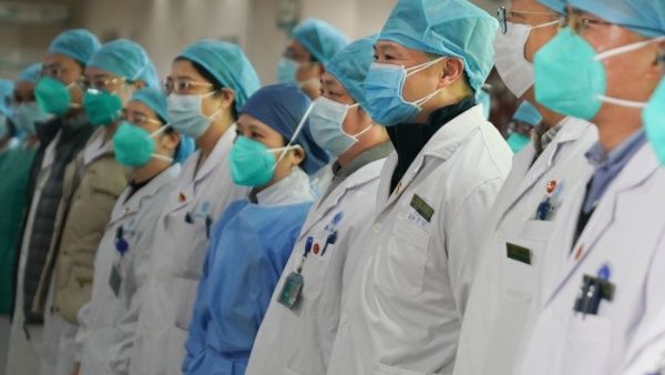 Personal médico de Wuhan, en China.