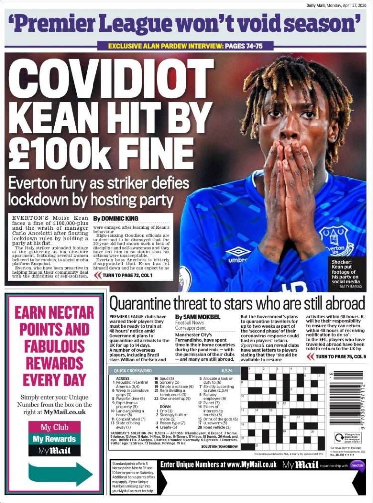 Periódico Daily Mail Sport, Reino Unido