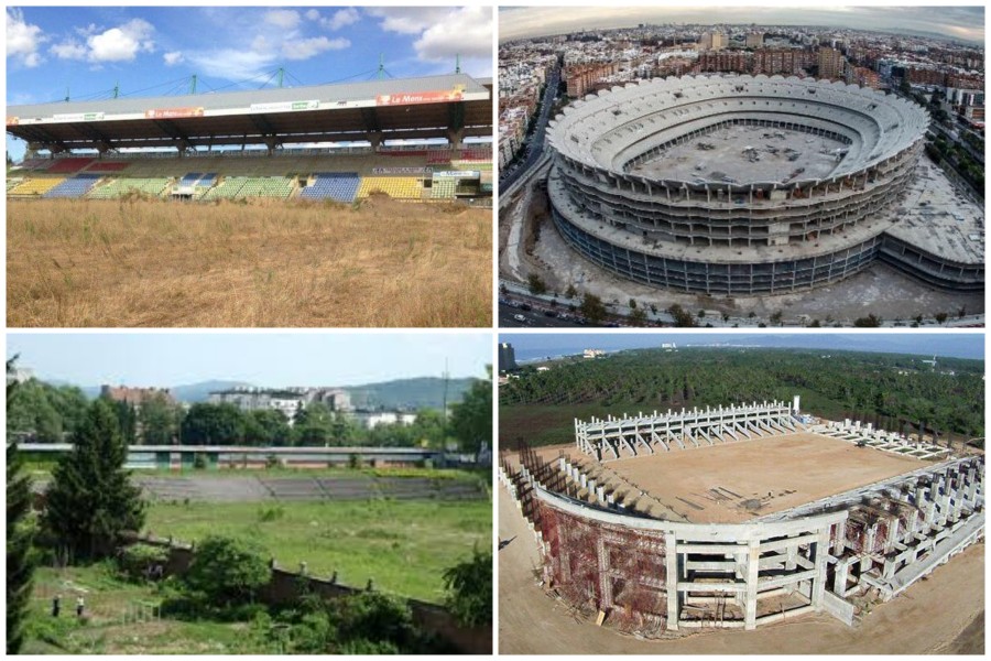 Algunos recintos albergan grandes historias deportivas, otros se quedaron a media obra.