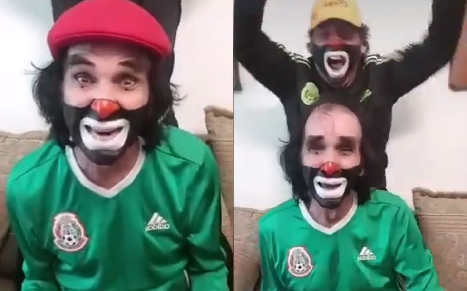 Cepillín aparece junto a su hijo imitando a Christian Martinoli. (@CepillinTV)