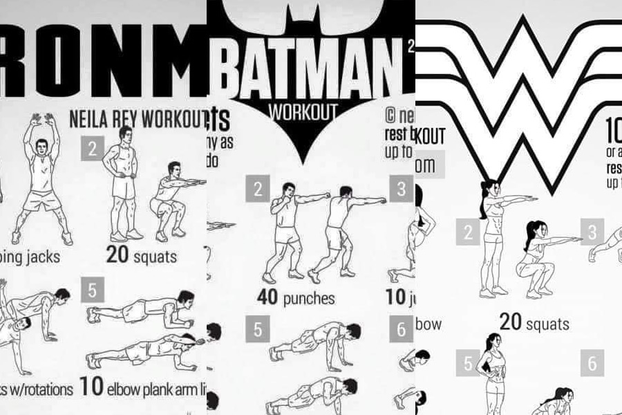 Workouts para la cuarentena de temática geek