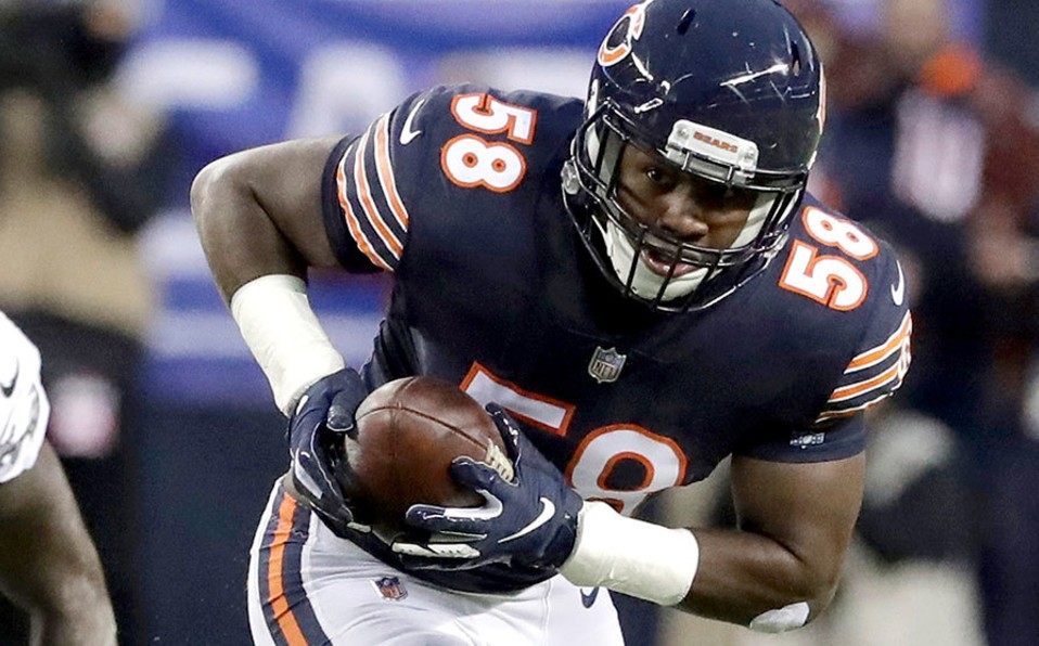 Roquan Smith está en el ojo del huracán tras salir de fiesta en pleno confinamiento. Foto:AP