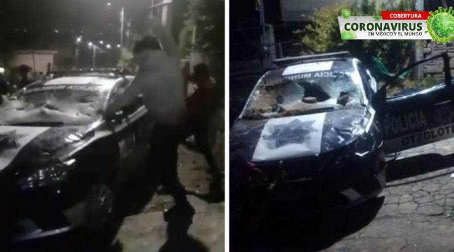 Así quedaron las patrullas tras las agresiones de los pobladores del EDOMEX.