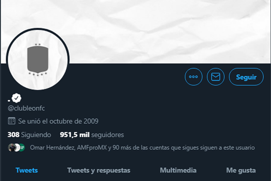 ¡León se va de Twitter! La Fiera quitó su escudo e información