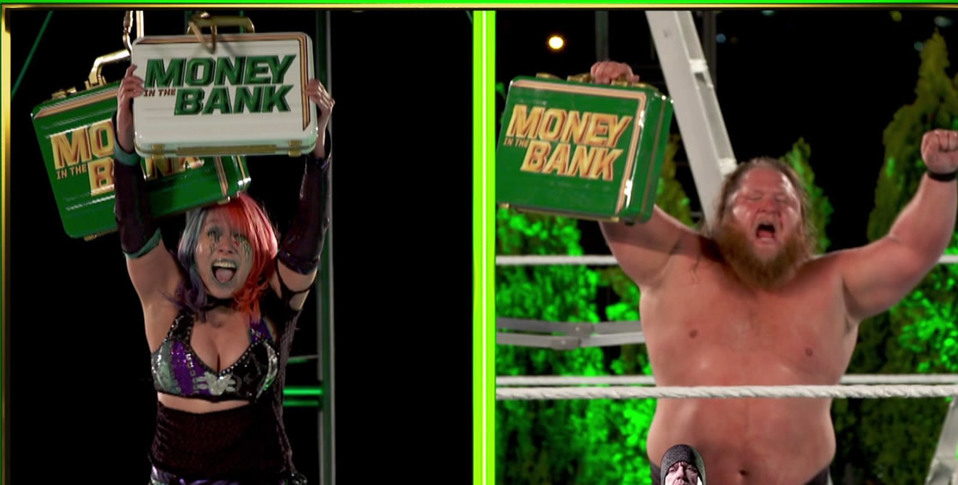 Asuka y Otis ganaron un Money in the Bank muy peculiar. (WWE)