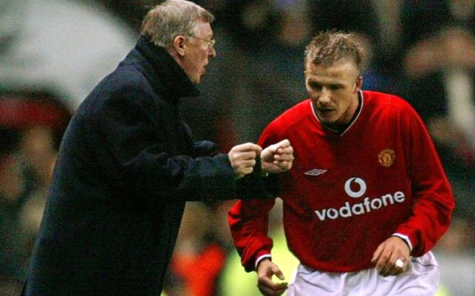 Fergusson y Beckham en el United. (Foto: AFP)