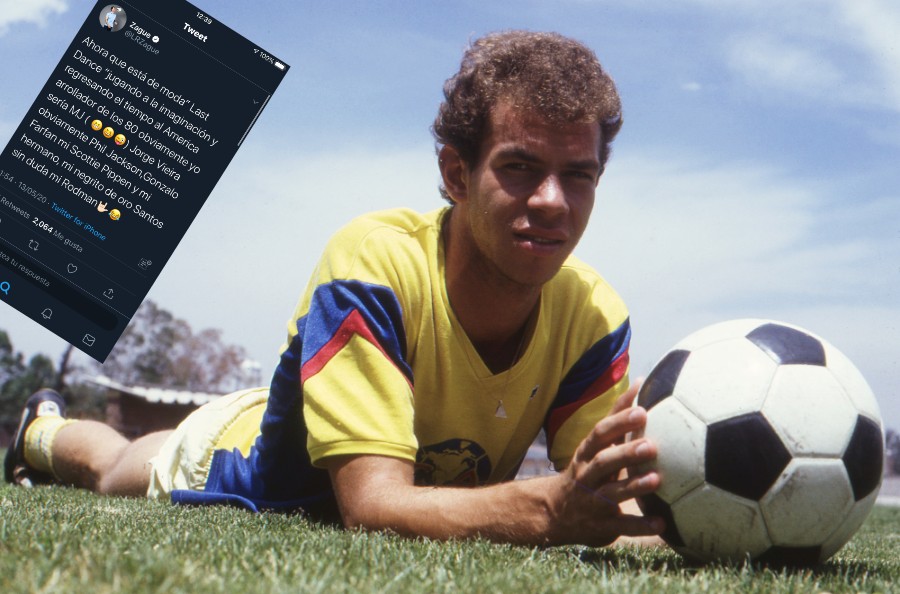 Zague, durante su etapa como americanista en los años ochentas. FOTO: Mexsport.