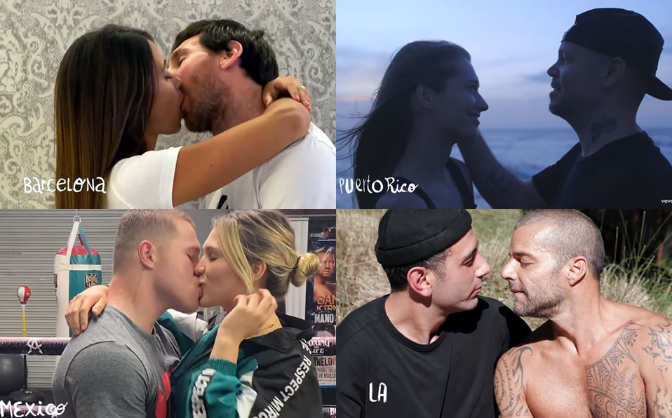 El video de 7 minutos de Residente muestra a famosos besando a sus parejas. (YouTube: Residente)