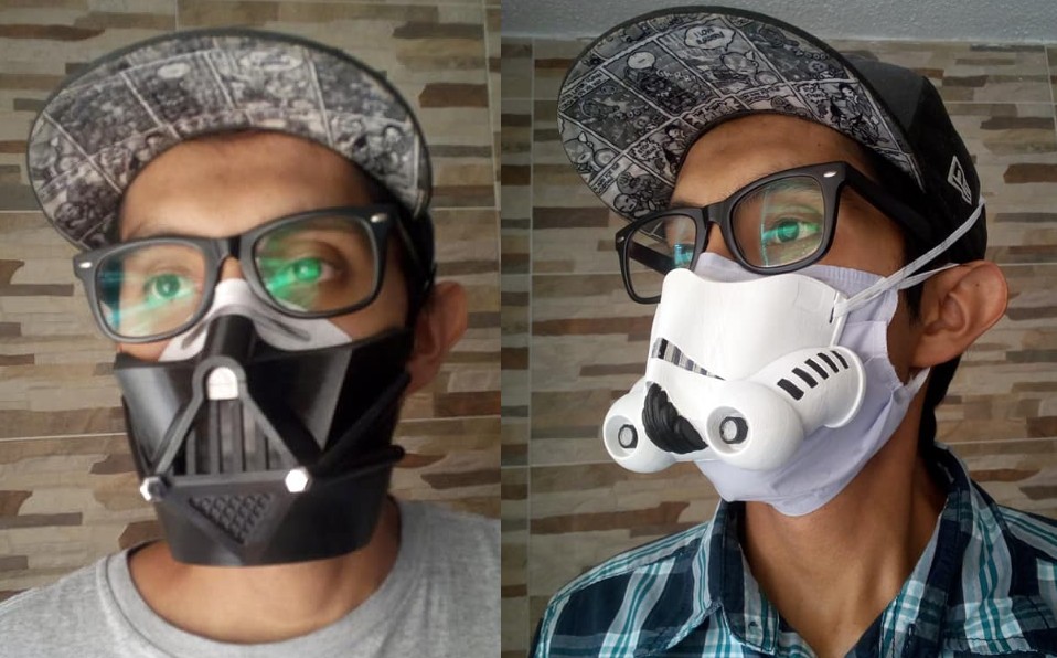 Cubrebocas de Star Wars para combatir al virus. (Mexican Maker)